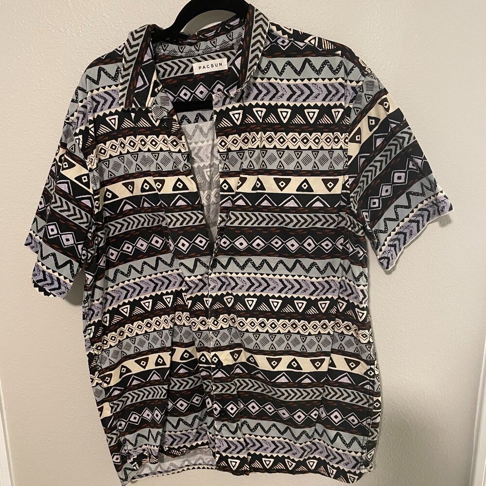 Pacsun Tribal Design Button Down